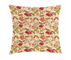 Fall Themed Mixed Pattern Pillow Cover