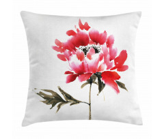 Japanese Ink Wash Painting Pillow Cover