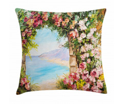 Antique Arch Rose Petals Pillow Cover