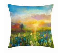 Dandelion Blooms in Meadow Pillow Cover