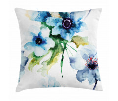 Summer Flowers Growth Pillow Cover