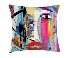 Paint Strokes Splashes Pillow Cover