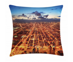 Chicago Downtown Aerial Pillow Cover