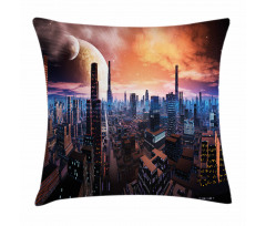 Futuristic Distant World Pillow Cover