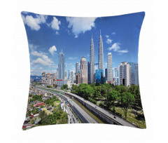 Kuala Lumpur in Clear Day Pillow Cover