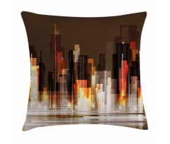 Abstract Urban Downtown Pillow Cover