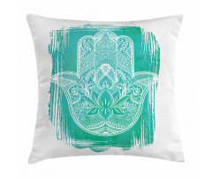 Grungy Floral Ethnic Motif Pillow Cover