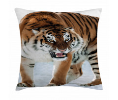 Siberian Predator Feline Pillow Cover