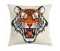 Ready to Attack in Jungle Pillow Cover