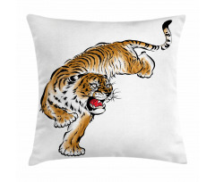 Japanese Hand Drawn Pillow Cover