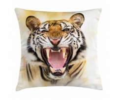 Young Panthera Growling Pillow Cover