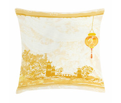 Japanese Buildings Pillow Cover