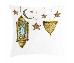 Watercolor Moon Stars Pillow Cover