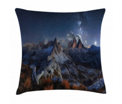 Italy Mountains Milky Way Pillow Cover
