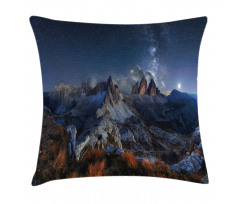 Italy Mountains Milky Way Pillow Cover