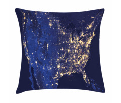 America Continent Space Pillow Cover