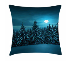 Tranquil Snowy Woodland Pillow Cover