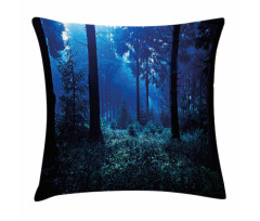 Misty Fall Nature Scenery Pillow Cover
