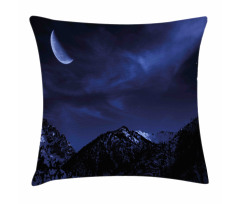 Snowy Mountains Scenic Pillow Cover