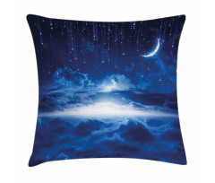Galaxy Falling Stars View Pillow Cover