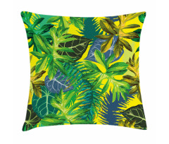 Exotic Leaves Watercolor Pillow Cover