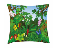 Lively Forest Trees Pillow Cover