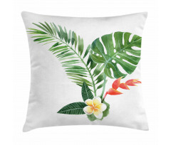 Blooming Tropical Fern Pillow Cover
