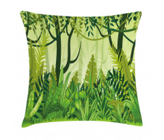 Cartoon Rainforest Pillow Cover