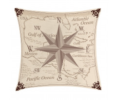 Central America Map Pillow Cover