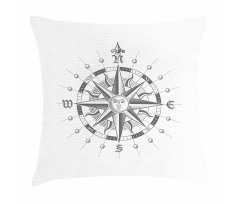 Face Sun Drawing Style Pillow Cover