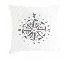 Face Sun Drawing Style Pillow Cover