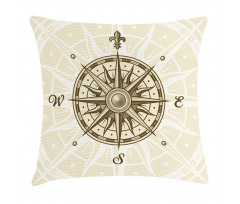 Sun Motifs Sepia Pillow Cover