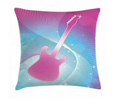 Guitar Music Vibrant Pillow Cover