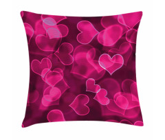Hearts Blurry Pillow Cover