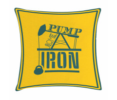 Pump Some Iron Vintage Pillow Cover
