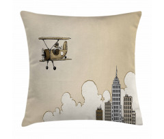 Cartoon Plane Pillow Cover