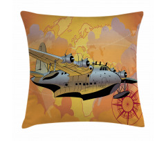 Retro Seaplane Pillow Cover