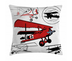 Biplanes Set Pillow Cover