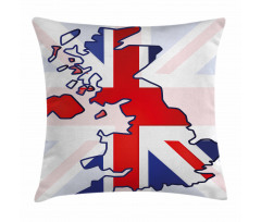 Country Map Flag Pillow Cover