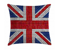 Mosaic British Flag Pillow Cover