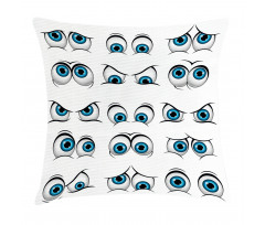 Cartoon Emoticons Funny Pillow Cover