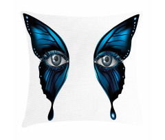 Realistic Female Butterfly Pillow Cover