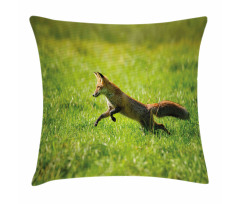 Jumping Animal Fresh Grass Pillow Cover
