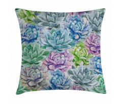 Flowers in Watercolor Pillow Cover