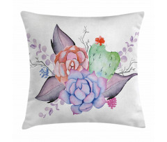Romantic Summer Blossoms Pillow Cover