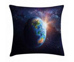 Face of Earth in Space Pillow Cover