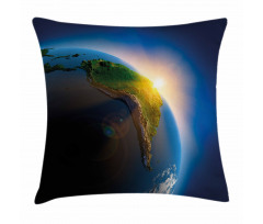 South America Continent Pillow Cover
