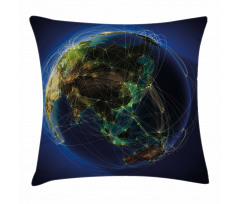 Earth Lines Navigation Pillow Cover