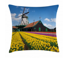 Dutch Tulips Country Pillow Cover
