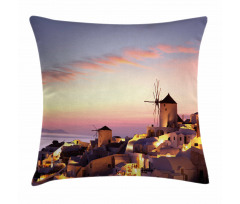 Santorini Greece View Pillow Cover